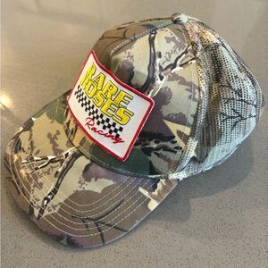 NWOT rare roses racing camo trucker hat